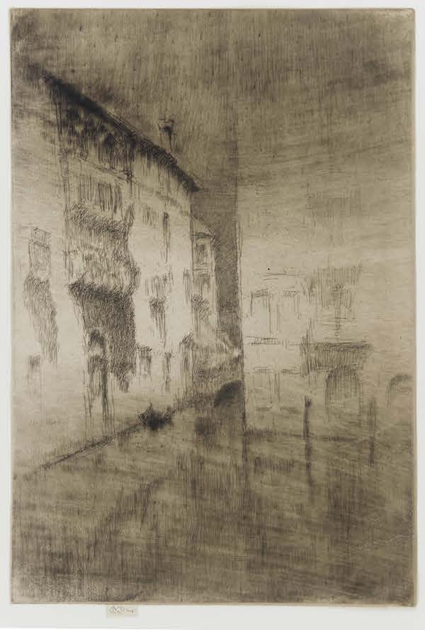 Nocturne: Palaces, 1879-80, etching and drypoint on paper. Courtesy of the Freer Gallery of Art.