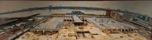 Bird’s Eye View of the New York Convention Center Under Construction 1982 by Rackstraw Downes