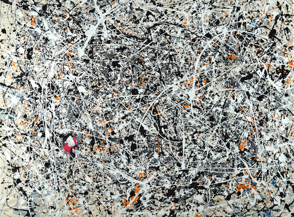 Hello Pollock (tipsy) 2014 house paint, acrylic, enamel on canvas 36x48"