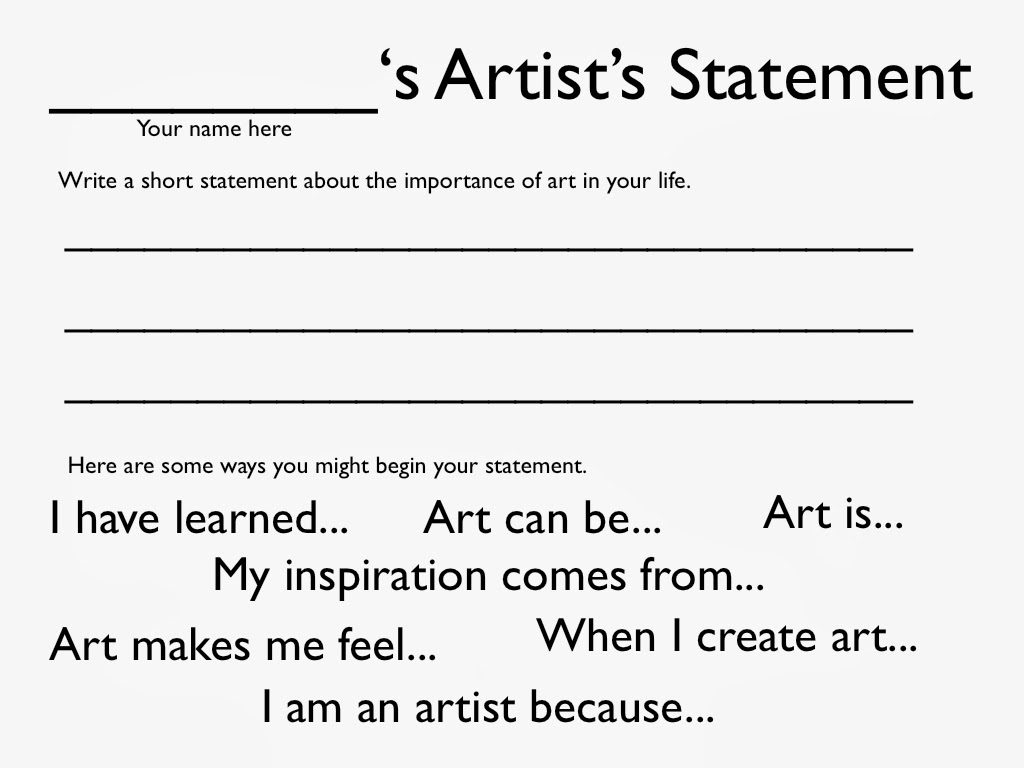 How To Write A Short Artist Statement | Tina Dubinsky Art Writer