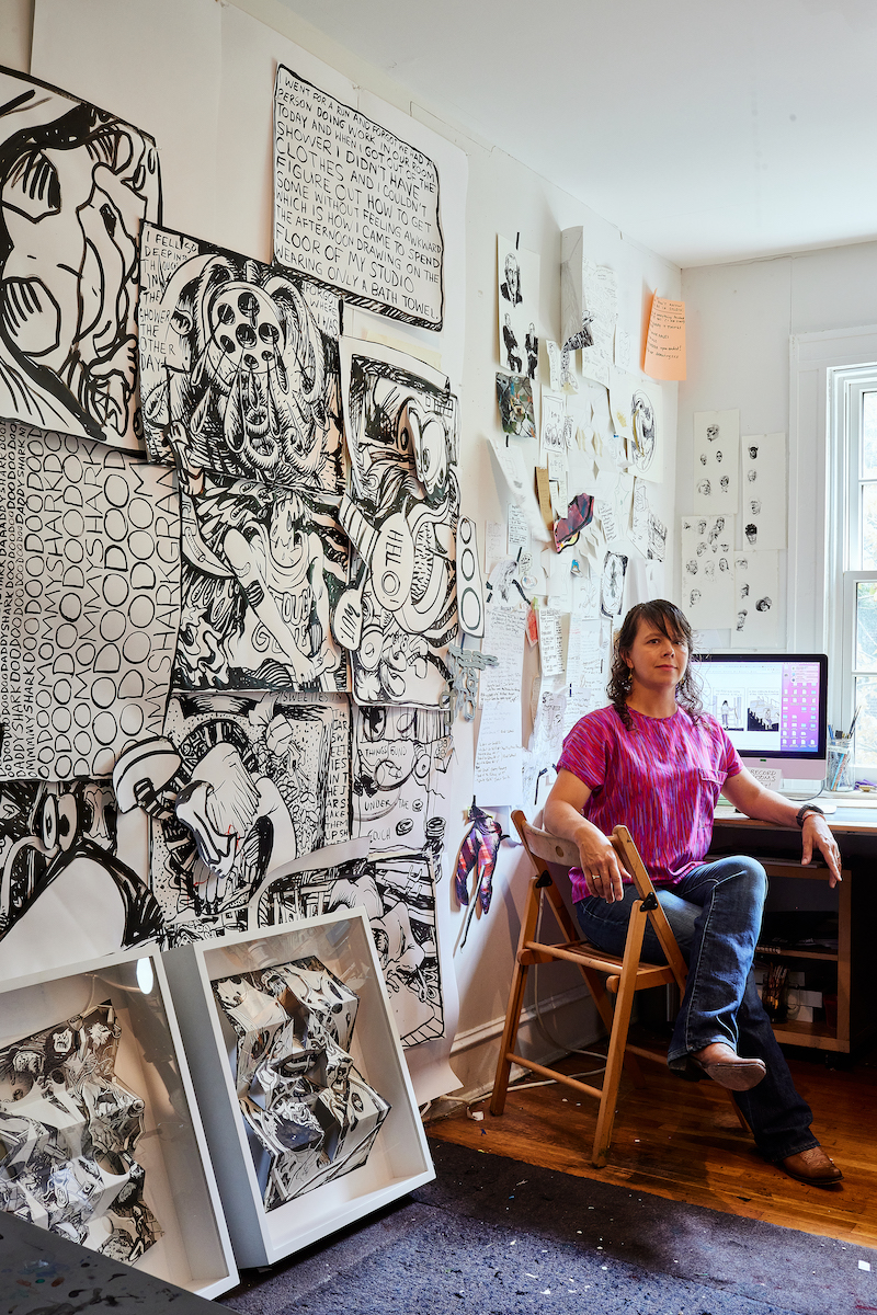 A Young Painter Burlesques the Role of Outsider Artist
